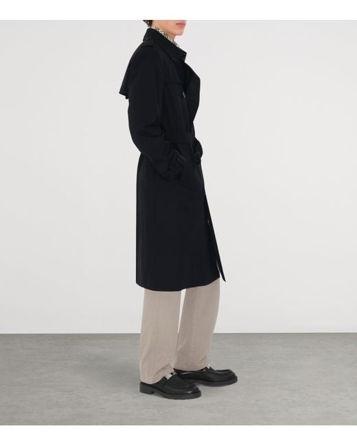 Burberry Black Long Kensington Heritage Trench Coat for men