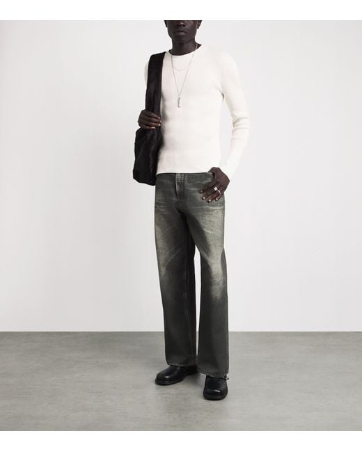 Our Legacy White Silk Compact Long-Sleeve T-Shirt for men