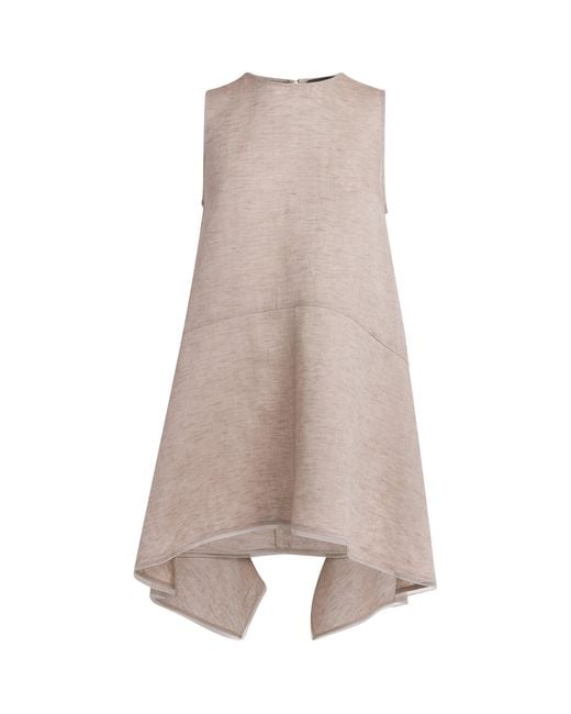 Fabiana Filippi Natural Sleeveless A-Line Top