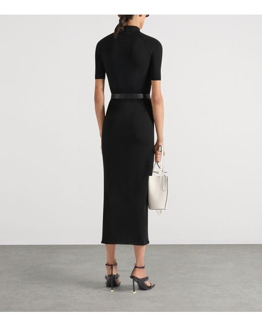 Givenchy Black Wool-Blend Polo Dress
