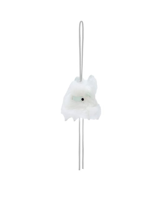 Loewe White Shearling Snow Bunny Puzz Bag Charm