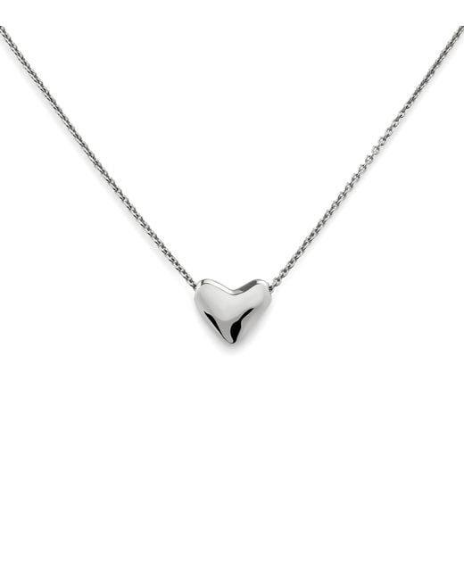Monica Vinader Metallic Sterling Heart Necklace