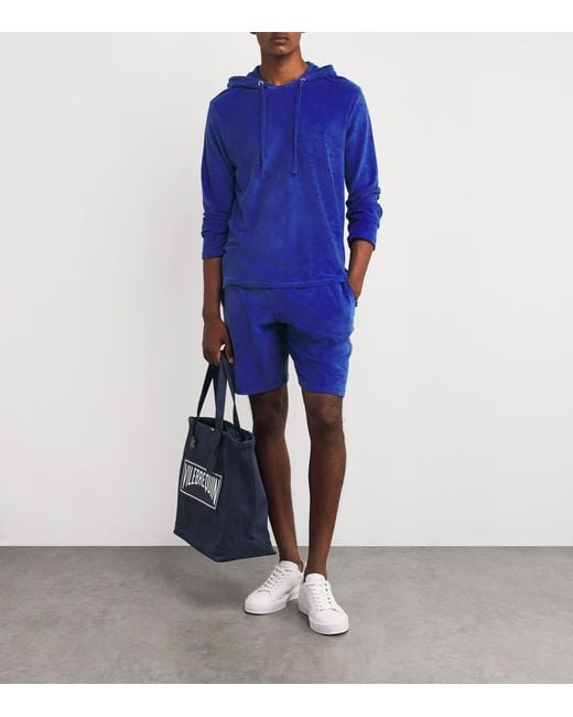 Vilebrequin Blue Terry Cotton Therapy Hoodie for men