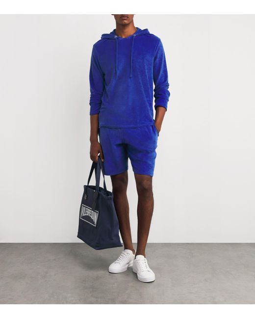 Vilebrequin Blue Terry Cotton Therapy Hoodie for men