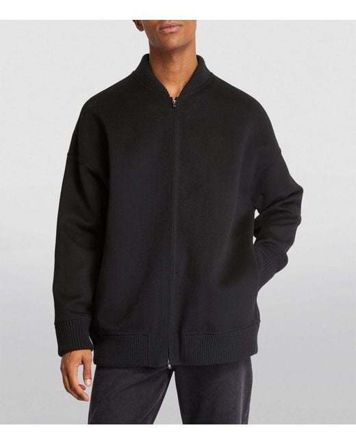The Row Black Cashmere Daxton Jacket for men