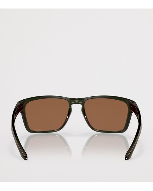 Oakley Brown Sylas Rectangle Sunglasses for men