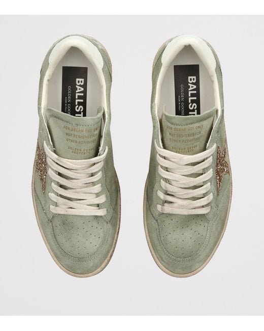 Golden Goose Deluxe Brand Green Suede Ball Star Sneakers
