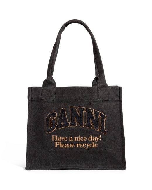 ★GANNI★K-POPアイドル愛用★Canvas Tote Bag L★バッグ ☆GANNI☆K-POPアイドル愛用☆Canvas Tote Bag L☆バッグ ☆GANNI