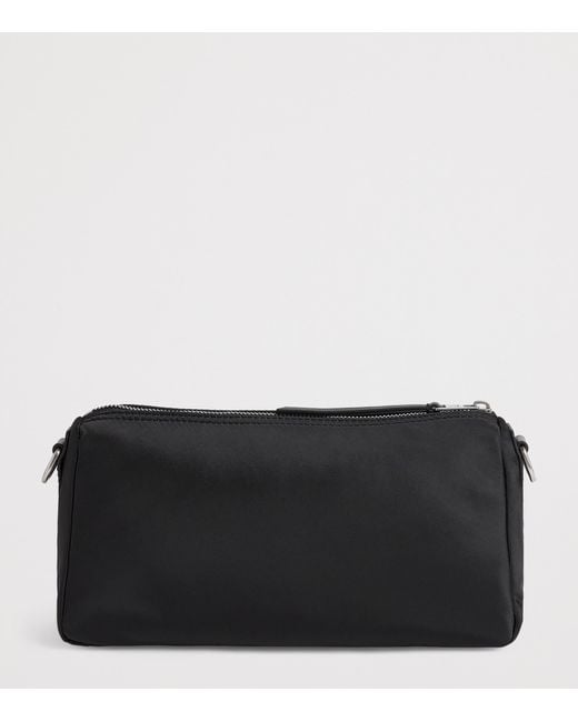 AMI Black Canvas Marcel Messenger Bag for men