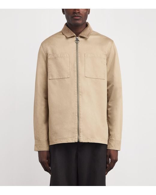 Barbour Natural Cotton Twill Lenker Overshirt for men