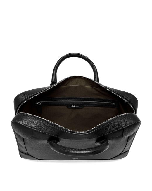 Mulberry Black Leather Belgrave Briefcase for men