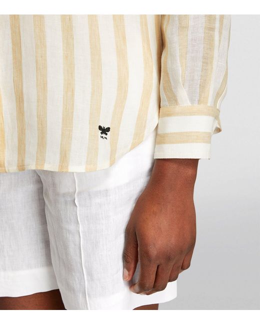 Weekend by Maxmara White Linen Striped Shirt