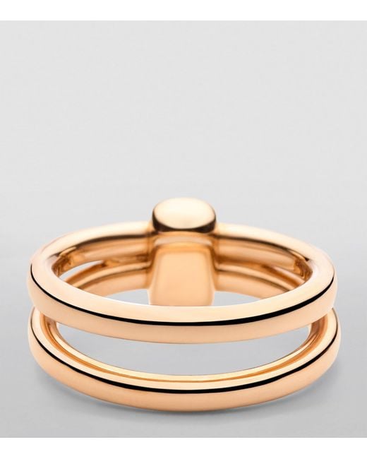 Pomellato Metallic And Diamond Together Ring