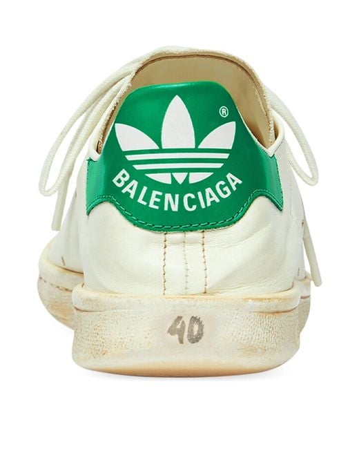 Balenciaga X Adidas Worn-out Stan Smith Sneakers in Green | Lyst