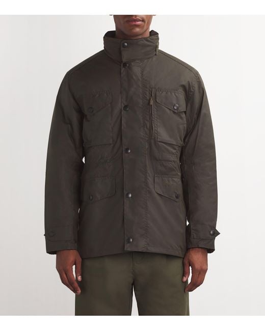 Barbour Black Waxed Sapper Jacket for men