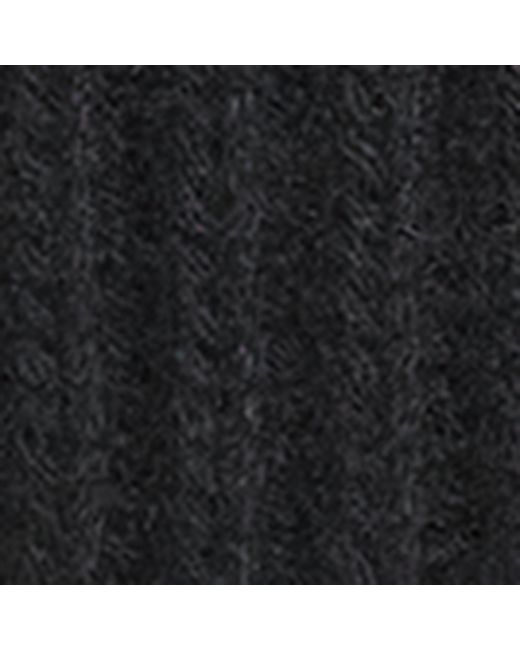 Johnstons Black Cashmere Ribbed Beanie for men