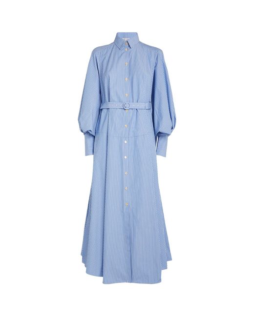 Palmer//Harding Blue Striped Wandering Shirt Dress