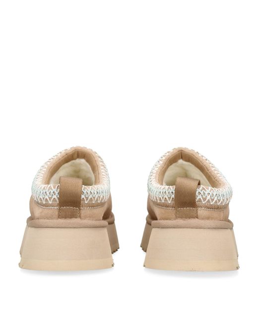 Ugg Natural Tazz Suede And Shearling Slippers