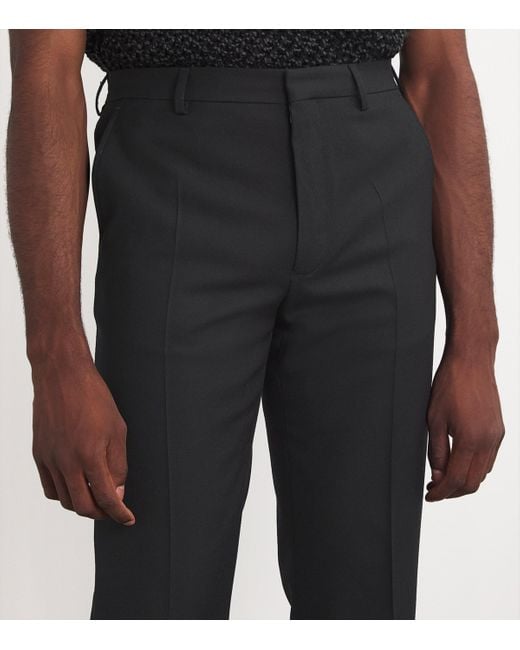 Dries Van Noten Black Wool Pelto Tailored Trousers for men