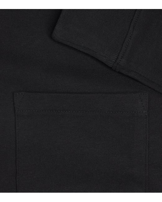 Vince Black Sueded Jersey Pocket T-Shirt for men