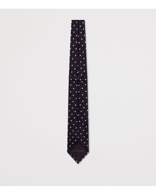 Tom Ford Purple Silk Polka-Dot Tie for men