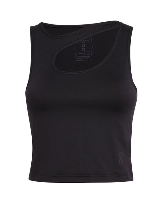 On Shoes Black Studio Cut-Out Crop Top