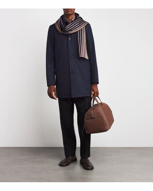 Paul Smith Brown Signature Stripe Scarf for men