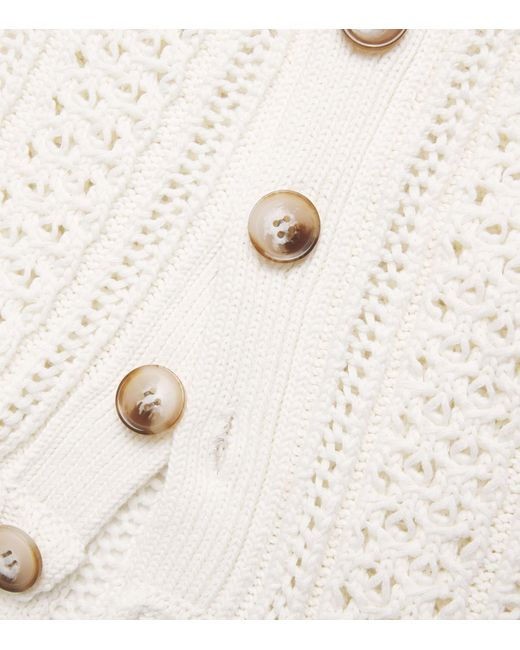 ME+EM White Cotton Open-Stitch Vest