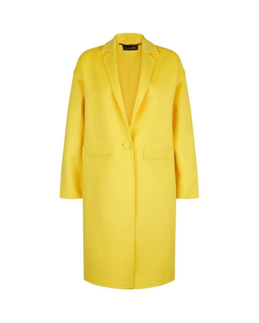 ESCADA Yellow Wool And Cashmere Coat