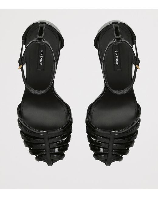 Givenchy Black Leather Cage Sandals 95