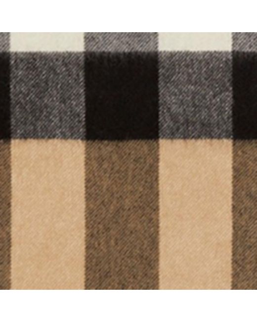 Burberry Brown Cashmere Check Scarf