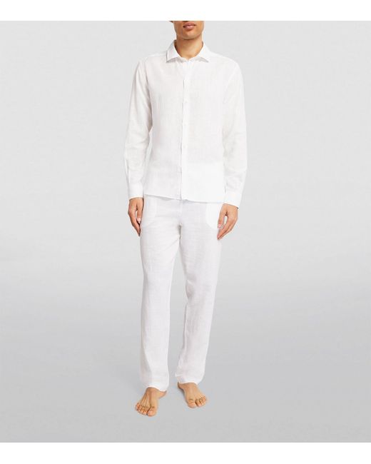 Zimmerli of Switzerland White Linen-cotton Shirt for men