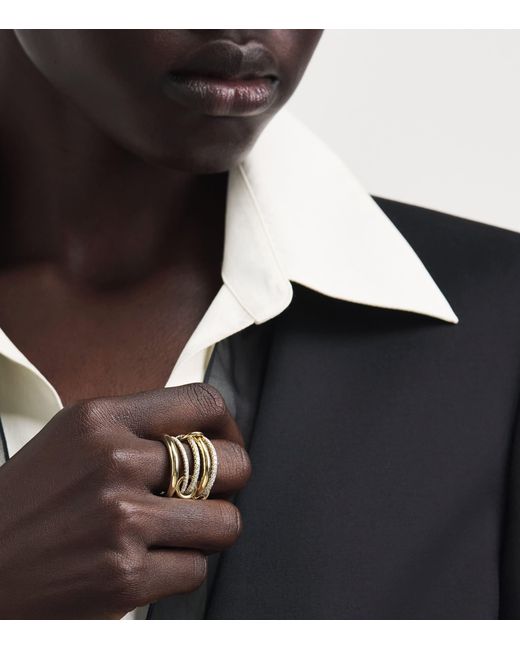 Spinelli Kilcollin Metallic And Diamond Aquarius Ring
