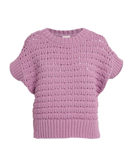 Varley Purple Short-sleeve Fillmore Sweater