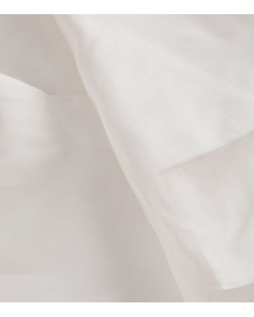 Sportmax White Silk Sheer-layer Midi Skirt