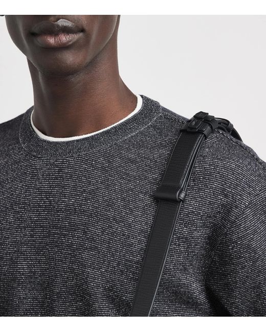 Paul & Shark Gray Wool-Linen Melange Sweater for men