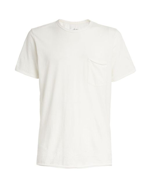 Rag & Bone White Raw Pocket Miles T-shirt for men