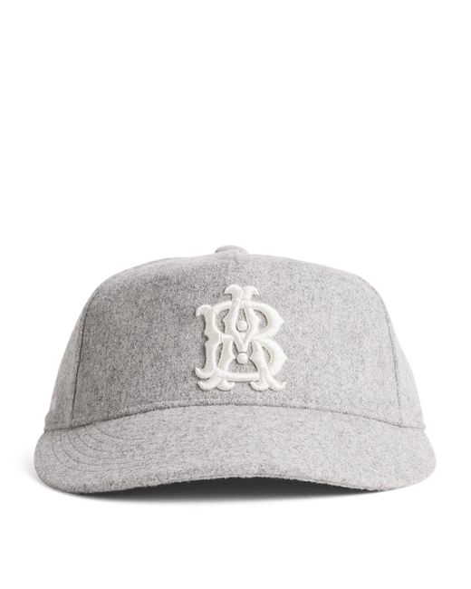 About Blank Gray Wool-Blend Monogram Cap for men