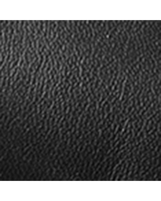 Aspinal Black Wool-Cashmere Lined Leather Gloves