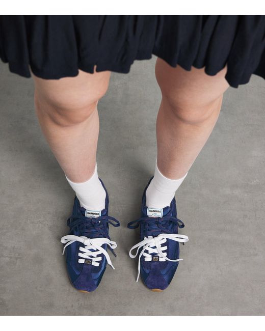 Sandro Blue Light Wave Sneakers