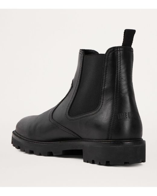 The Kooples Black Leather Chelsea Boots for men