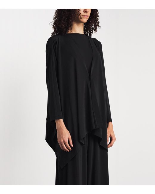 Issey Miyake Black Drape Jersey Cardigan