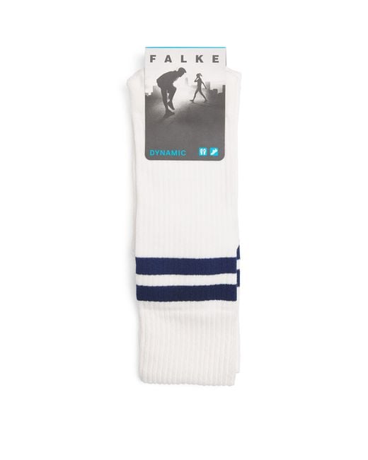 Falke White Ribbed Dynamic Socks for men