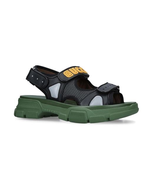 Gucci Green Aguru Trek Sandals for men