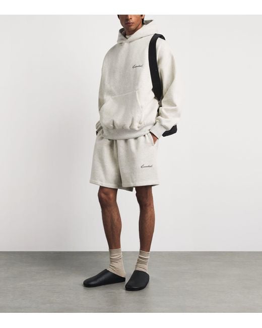 Fear Of God White Classic Logo Hoodie for men