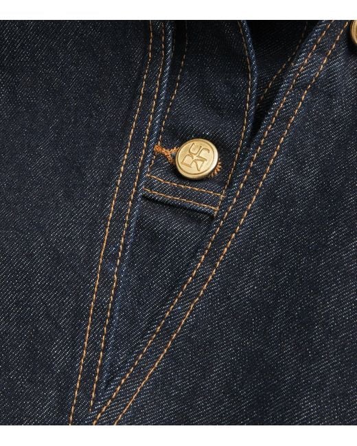 Ulla Johnson Blue The Agata Denim Cape Jacket