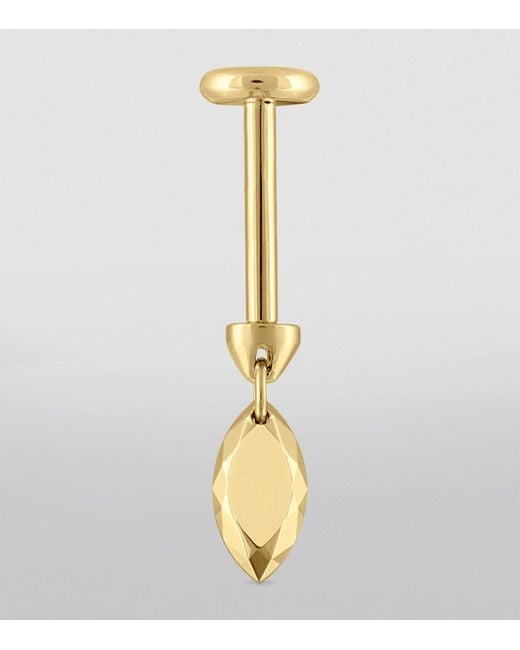 Maria Tash Metallic Faceted Marquise Threaded Charm Single Earring