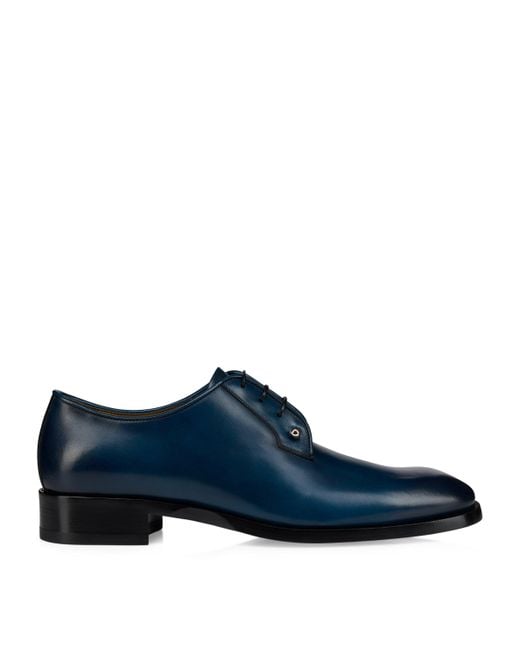 Christian Louboutin Blue Chambeliss Leather Derby Shoes for men
