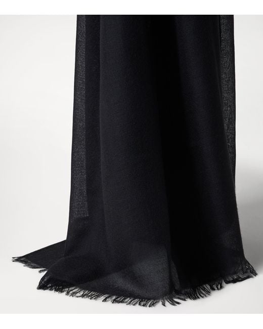 Brunello Cucinelli Black Cashmere-Silk Scarf