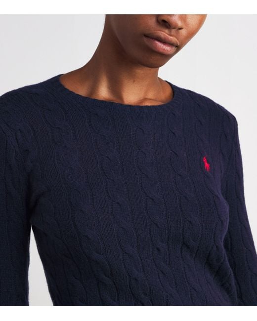 Polo Ralph Lauren Blue Wool-Cashmere Julianna Sweater